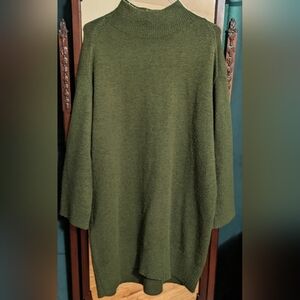 A New Day Olive Green Women's Turtleneck Sweater